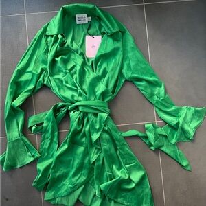 Hello Molly Vibrant Satin dress - small